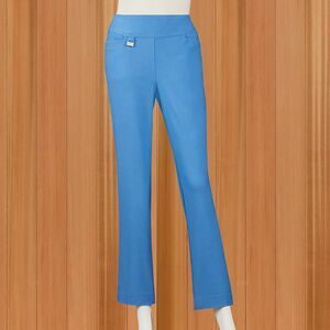 LuLu B Relaxing Fun Colorful Pull on Skinny Pants AnKle Length Sz 6 Blue